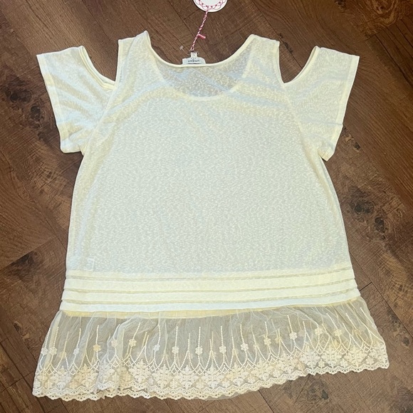 NWT umgee cold shoulder blouse top Sz large - Picture 4 of 5